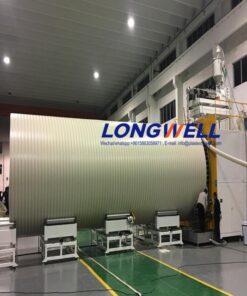 Extrusion equipment of HDPE polyethylene spiral winding pipe for making wastewater reservoir